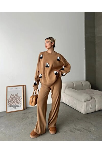 trivvy Panda drăguță 🐼   Set de tricotaje cu modele