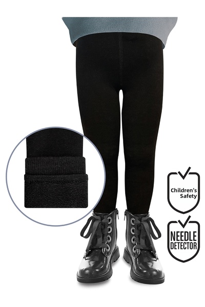 Denokids Black Unisex Towel Leggings