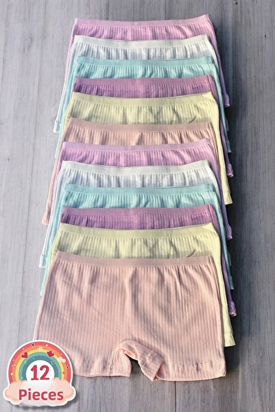 Dondeza Boxer pentru fetiță cu nervuri de 12 inchi (6 bucăți de cauciuc) - culori pastelate