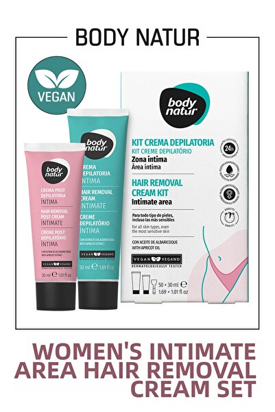 Body Natur مجموعة كريم إزالة شعر الأعضاء التناسلية للنساء - بلسم لمنطقة T بعد...