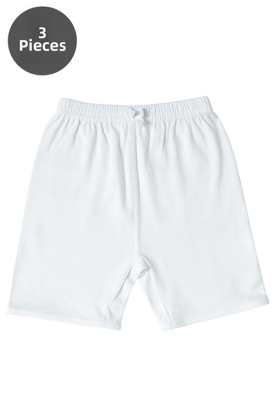 TOLIN Къси панталони за момичета от 100% памук в бял цвят - Опаковка от 3 441 бр