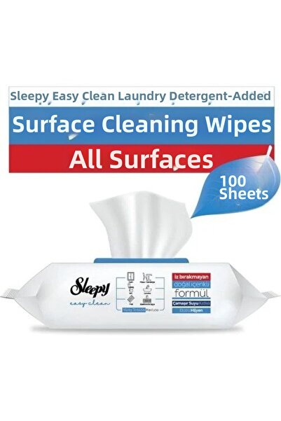 Sleepy مناديل تنظيف الأسطح 100 قطعة مع ملحقات الغسيل8682241212880