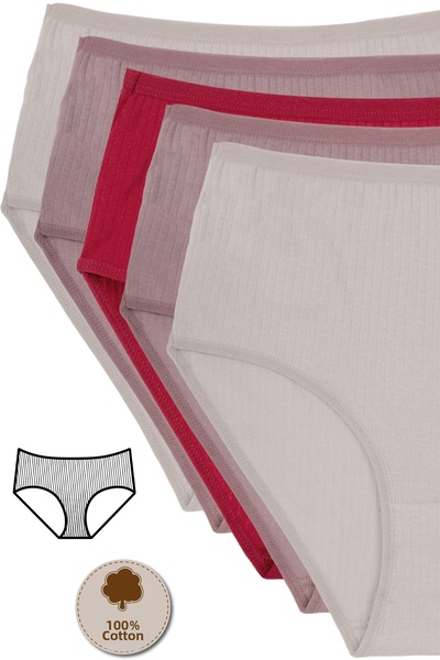 Humaone 100% pamut 5 részes magas derekú női bugyi Bt2-b9