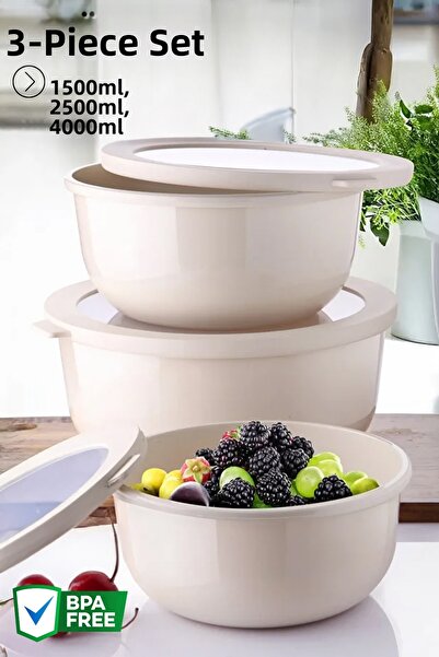 Nandy Home Set de 3 recipiente de depozitare cu capac moale, compatibile cu c...