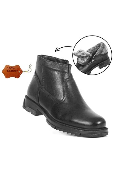 awix Cizme negre de iarnă, rezistente la apă, în stil italian, cu talpă speci...