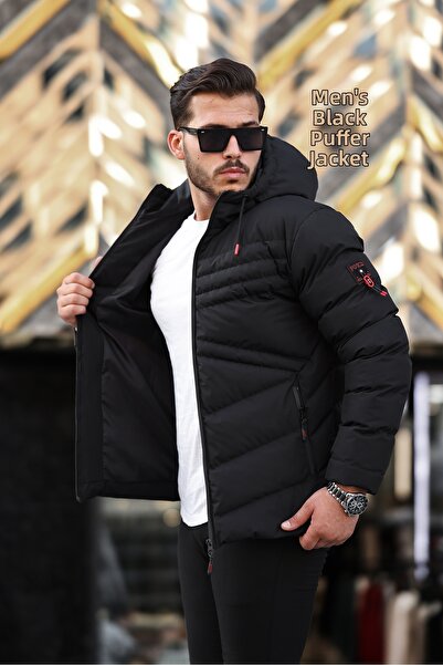 Boymen Water And Windproof Men's Hooded Winter Coat Puffer Coat