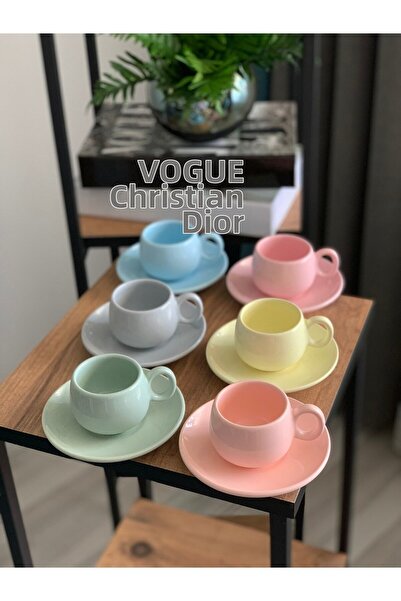 TAMER YİĞİT طقم فناجين قهوة باستيل