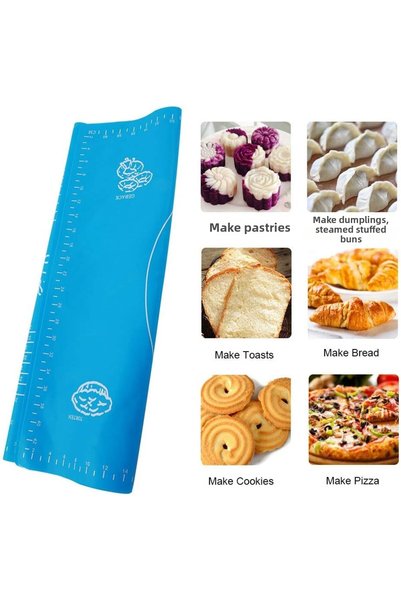 Wanderlust Non-Stick Non-Slip Pizza Dough Shaping Mat Pastry Dough Mat Silicone Dough Rolling Mat 40x50cm