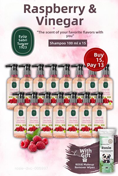 Eyüp Sabri Tuncer اشتري 15 واحصل على 13 شامبو خل بالتوت 100 مل، قطن مكياج روزي