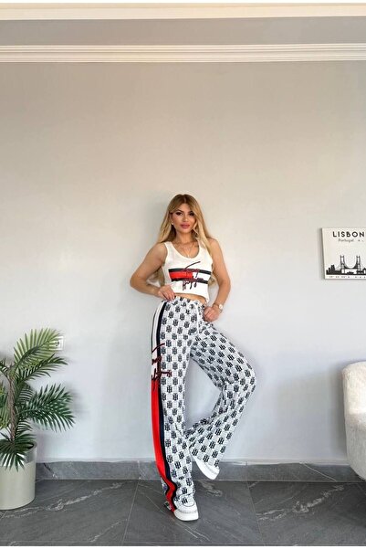 bonibon butikk Set de îmbrăcăminte pentru femei, din țesătură ușoară de vară, din bumbac pieptănat, pentru burta închisă