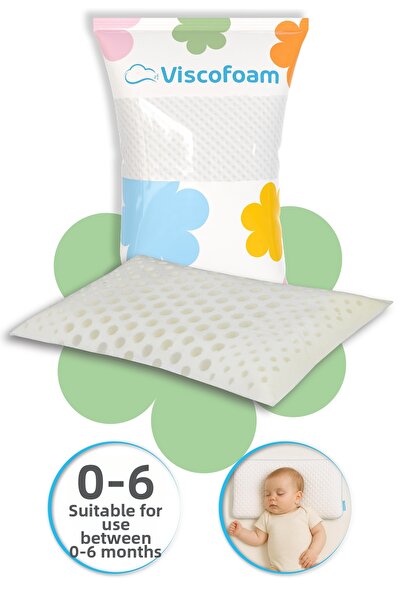 Viscofoam Perna ortopedica pentru bebelusi cu canale de aer Perna pentru bebe...