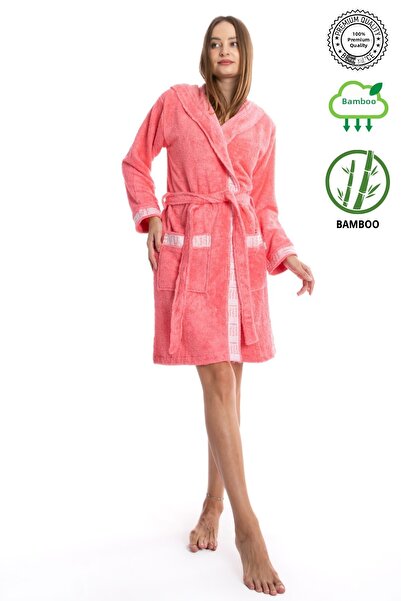 Beyzateks Tekstil Halat de baie cu glugă antibacterian Bamboo Luxury pentru f...