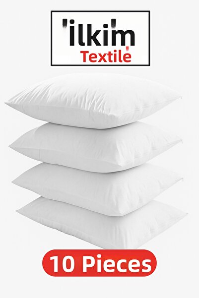 cs ilkim 10 قطع من بطانة وسادة داخلية من القطن الأبيض بسحاب مقاس 50 × 70 سم