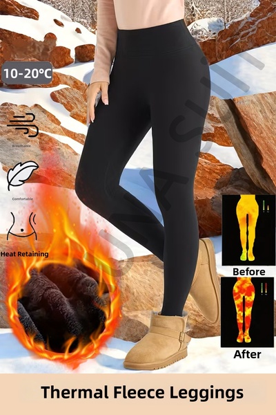 SAUNA SUIT طماق رياضية شتوية مبطنة بالقطيفة من Uni̇sex، ملابس رياضية شتوية وخريفية عالية التمدد