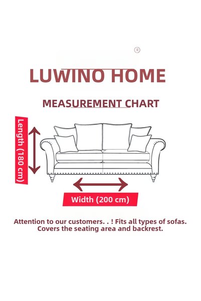 LUWİNO HOME Renge Color Hand Tied Burgundy Sofa Cover 180*200 cm