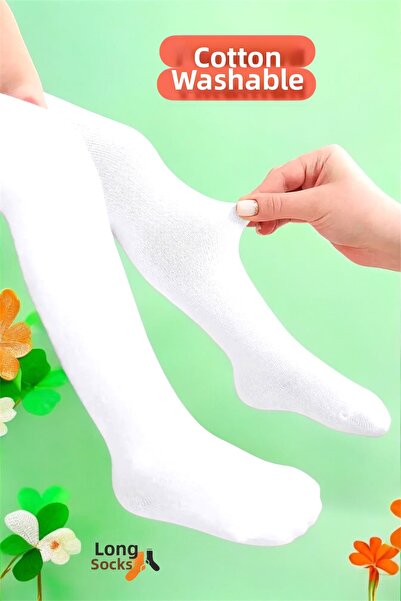 medineticaret Бял памучен детски чорапогащник - Детски чорапогащник