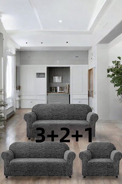 MADAME BELLA 3+2+1 Husă de canapea elastică elastică jacquard - Husă de canap...