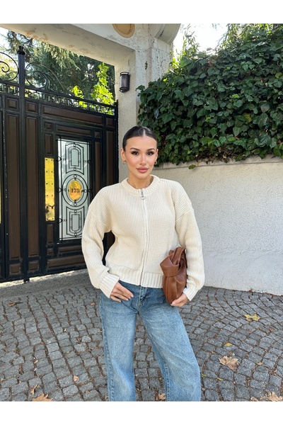 ikomteks Cardigan de damă cu fermoar