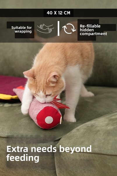 pawdaz Matatabi - Dino (40X12CM) Plenty of Sounds, Plenty of Scented Cat Toy