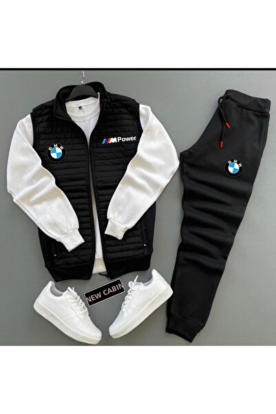 NewCabin New Season Mpower εμπριμέ βαμβακερό καπιτονέ τζάκετ-παντελόνι-φόρεμα 3 τεμαχίων επάνω-κάτω σετ