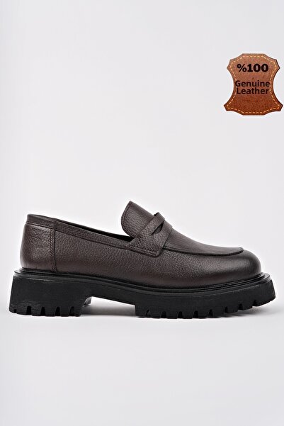 MUGGO Ежедневни дамски мокасини с дебела подметка от естествена кожа Paradise