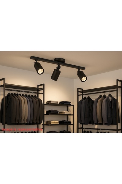 Bozyaka Aydınlatma شمعدان جدار متحرك أسود غير لامع مزخرف مكون من 3 قطع من أرتور (مصابيح LED للضوء النهاري متضمنة!!!)