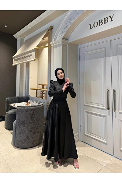 By Atelier فستان سهرة سارة حجاب أسود