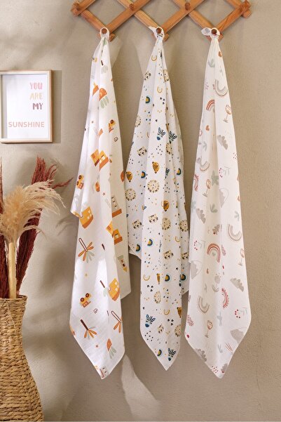 Bondberro 3 Multi-Purpose Muslin Blanket & Blanket 100% Cotton XL Size 100 X ...