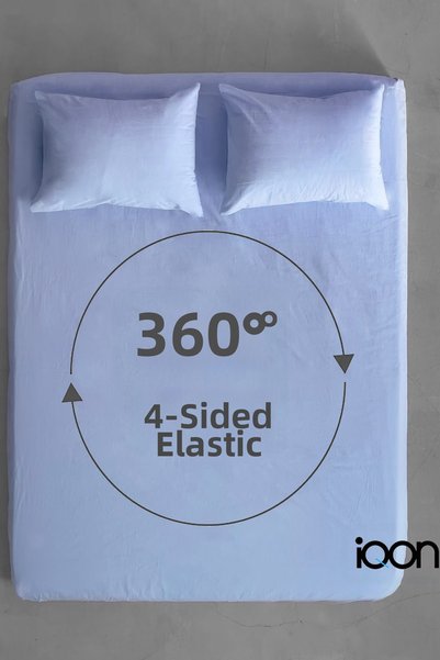İQON Ranforce Woven Fitted Sheet Set Double - 21 Colors