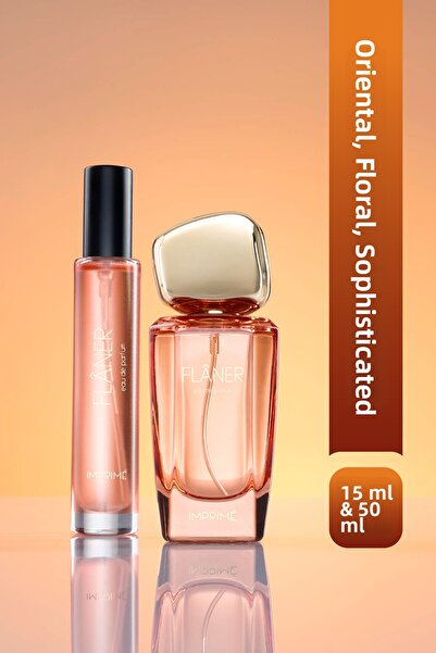 Imprime Flaneur Edp 50 ml & Travel Size 15 ml Women's Perfume Set I Oriental, Floral I Citrus, Saffron