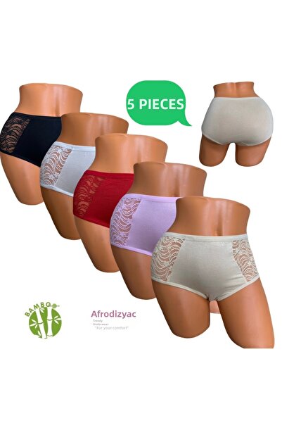 Afrodizyac 5 قطع من الخيزران عالي الخصر (ناعم للغاية ومرن)