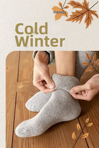 Limon Socks Thermo Featured Winter Thick (5 Pairs) Quality Combed Cotton Men's Terry Socks
