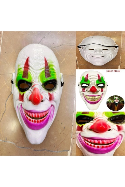 Samur قناع الجوكر من هارموني أورا بتصميم المهرج المجنون الذي يثير الضحك