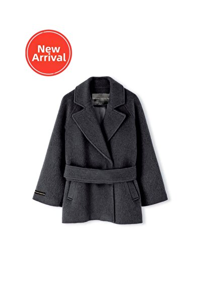 Perryes Palton caju dublu cu centură antracit închis - Femei