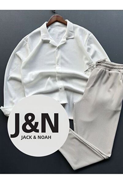 ALİ.COM 2025 New Season Ottoman Rubberized Lycra Stretchy Fabric Shirt Pants Set