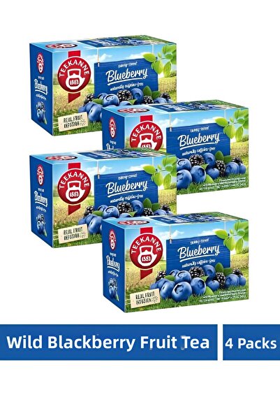 teekanne شاي التوت الأزرق والمزيد من الفواكه 4 عبوات × 20 كيس
