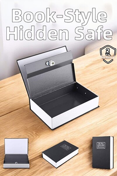 Epilons Secret Safe English Dictionary Book Looking Keyed Hidden Mini Steel S...