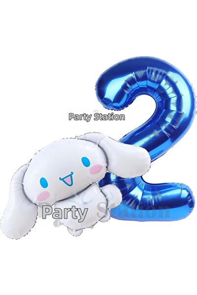 Parti Station Sanrio Cinnamoroll Concept Foil Balloon and 2-Year-Old Navy Blu...