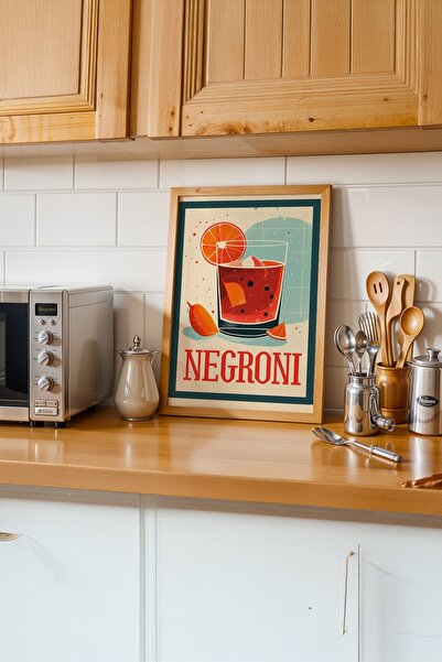 gxe.art Poster modern de bucătărie cu rama din lemn natural # 59