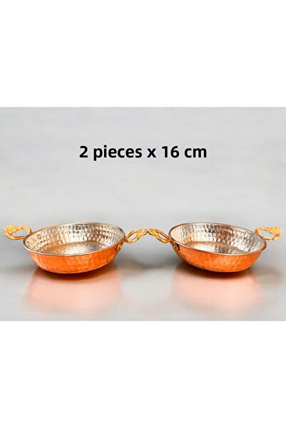 MY ZEY مطرقة مقلاة نحاسية 16 سم - حاوية بيض، 2 قطعة