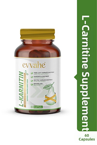EVVAHE DOĞAL Capsule Supplement Food with L-Carnitine, Bromelain and Green Tea Leaf