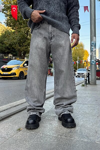 Flaw Wear Washable Striped Baggy Gray