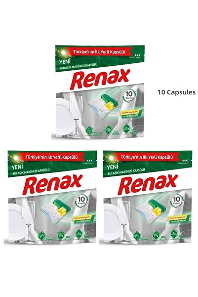 RENAX كبسولة غسالة الصحون الكل في واحد 10 قطع × 3 قطع