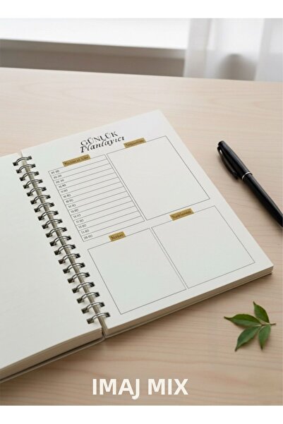 İmajmix مخطط يومي A5 - مفكرة صغيرة مع جدول زمني بالساعات