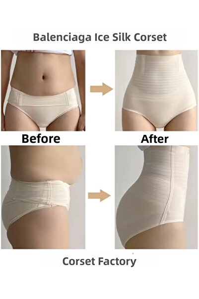 korsefabrika trend mood store كورسيه Ice Silk Balence بدون علامات بلون البشرة وخصر مرتفع بدون درزات وشريط ليزر شبحي