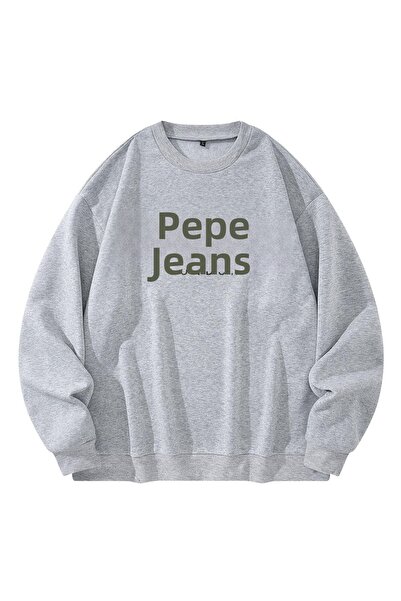 PALPİTO Women's Pepe London Printed Crew Neck Oversized Sweatshirt