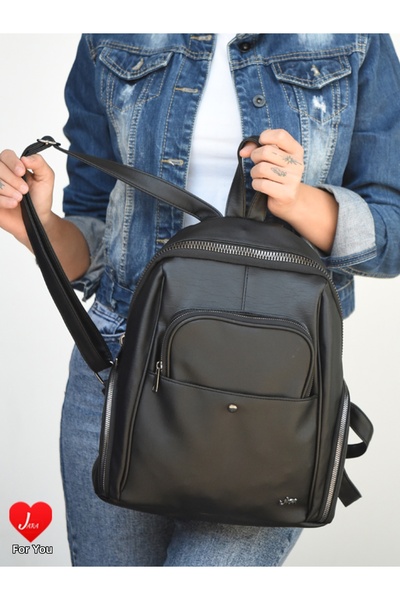 JARA Bag Freya Black Women's Backpack |   Stylish, Soft Textured, and 5 Compartments