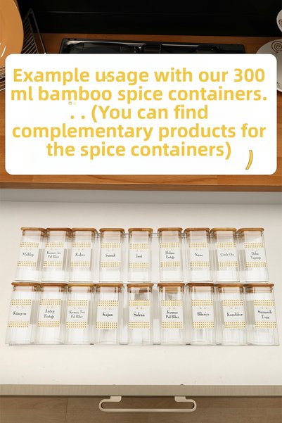 color house 4 item(s) Drawer Interior Spice Organizer Stand 30.5*13 cm (JARS NOT INCLUDED) Z305
