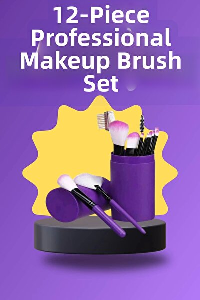 My Reality Fashion 12 Pieces Makeup Brushes Set Professional Foundation Blush...