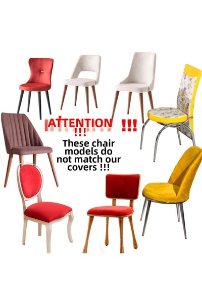 ihsantrade High-Quality Micro Fabric Chair Cover with Elastic Edges, Stretch Fabric in Width and Height, 6-Piece